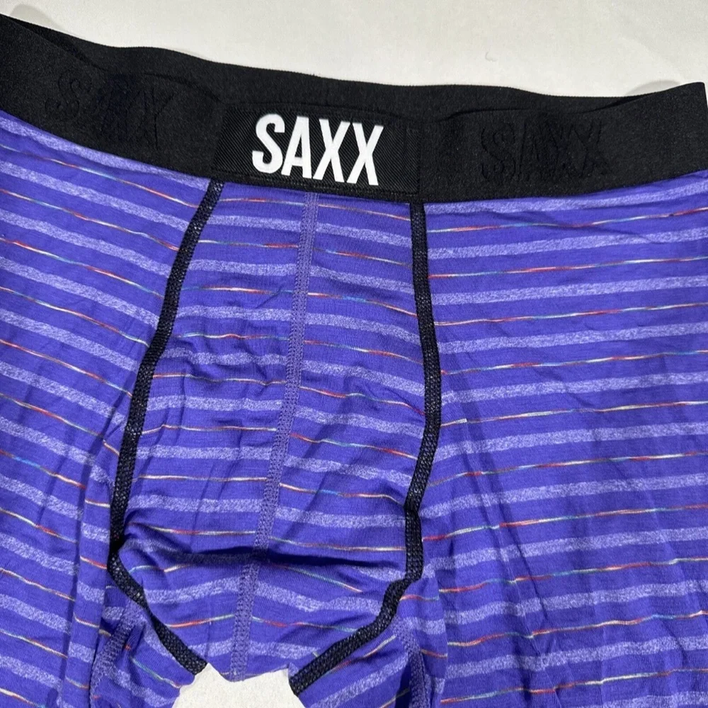 NEW 2PC SAXX [ Small ] Vibe‎ Soft Stretch Boxer Briefs Stripe & Hawaii